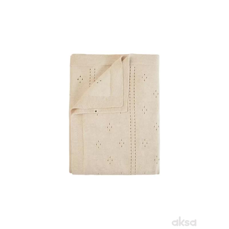 Bibs pleteno ćebe Pointelle, Ivory