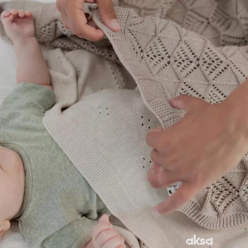 Bibs pleteno ćebe Wavy, Vanilla