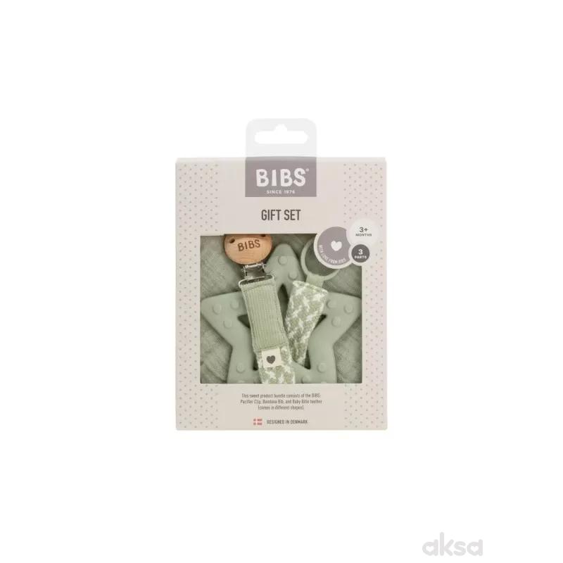 Bibs poklon set My first 6 months, Sage