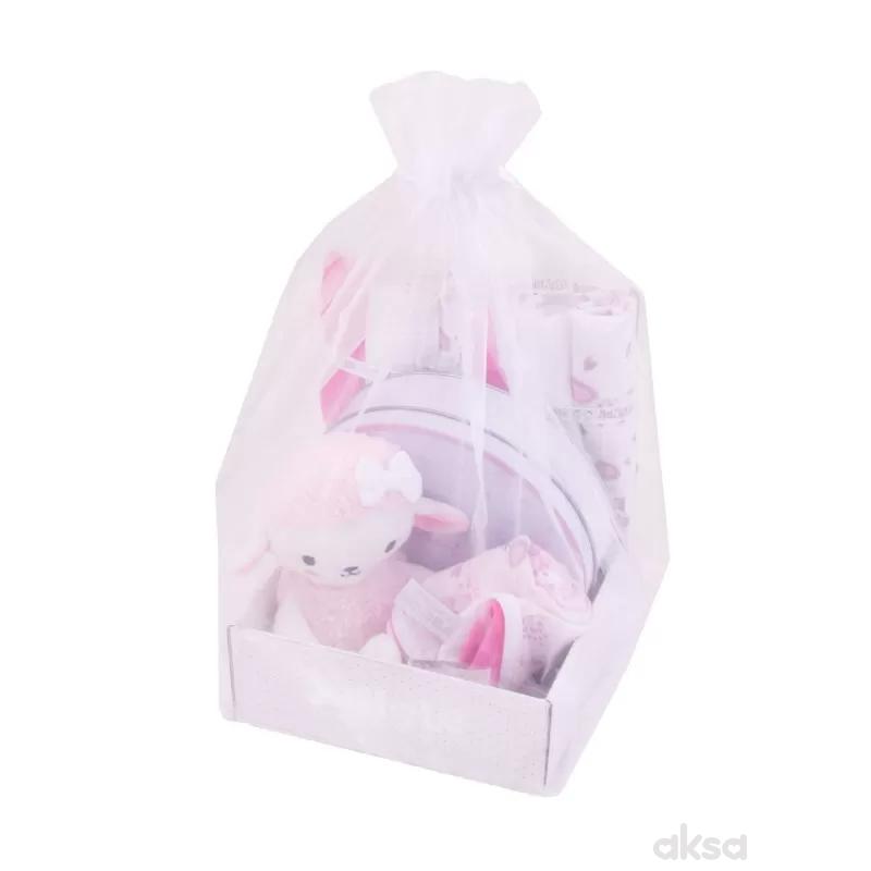 Jungle bebi set prvi otisak, roze