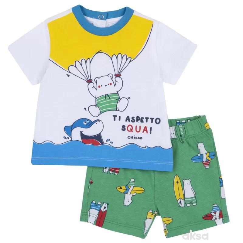 Chicco komplet 2/1 (majica kr, šorts), dečaci