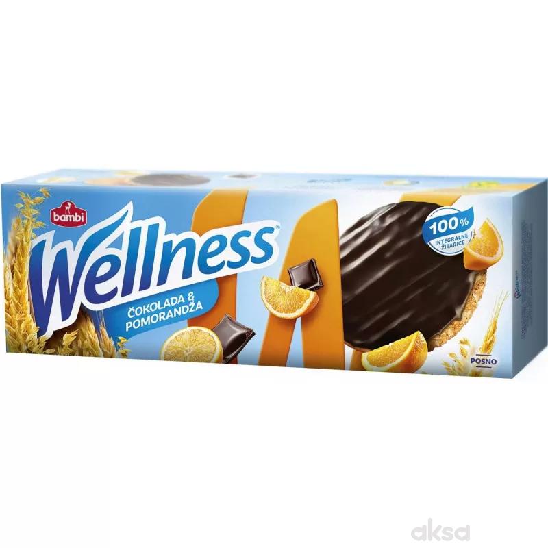 Wellness keks narandža preliv čokolada 155g 